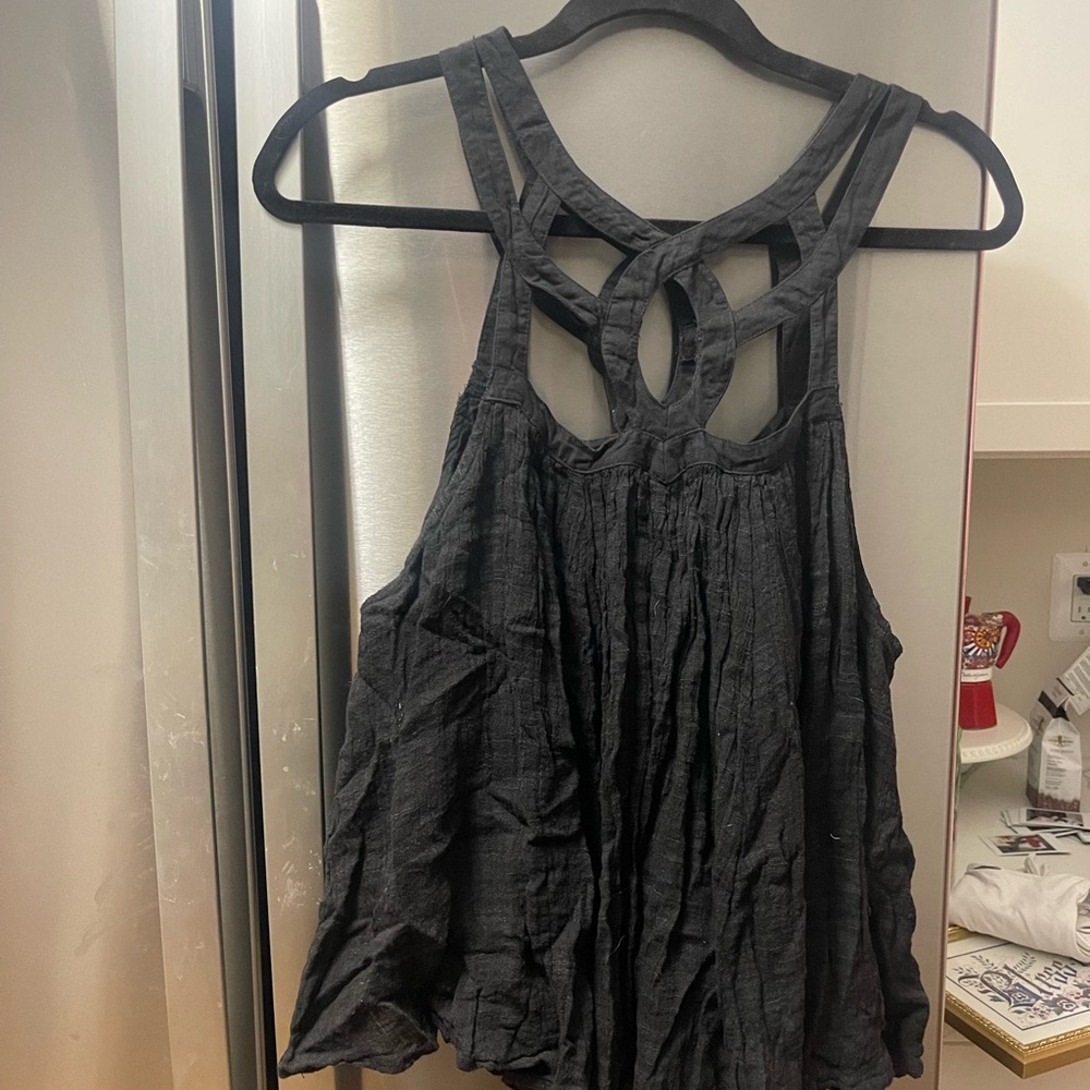 Free People Black Sleeveless Top